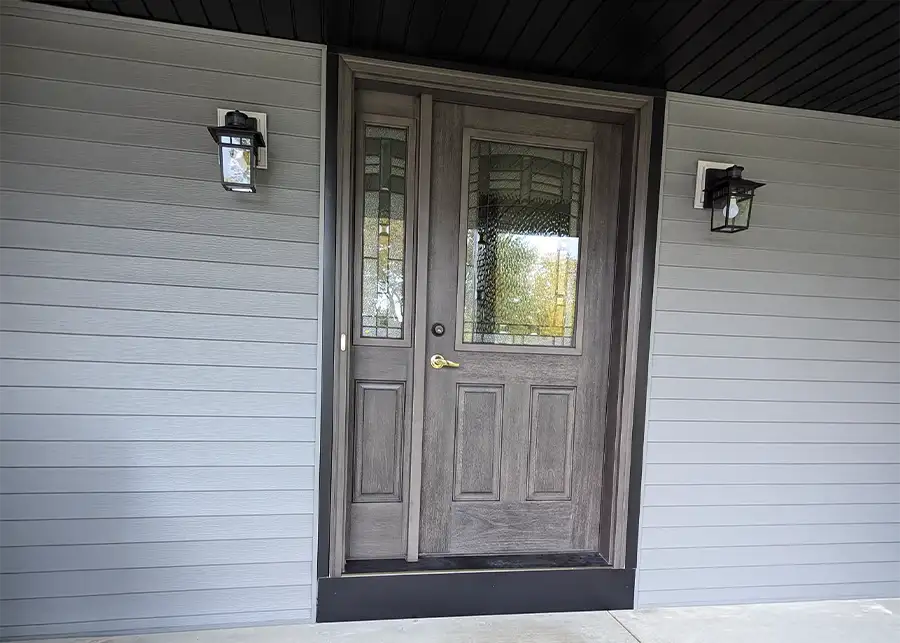 Roller Brothers Construction - past project, new entry door installation - Chatham, IL