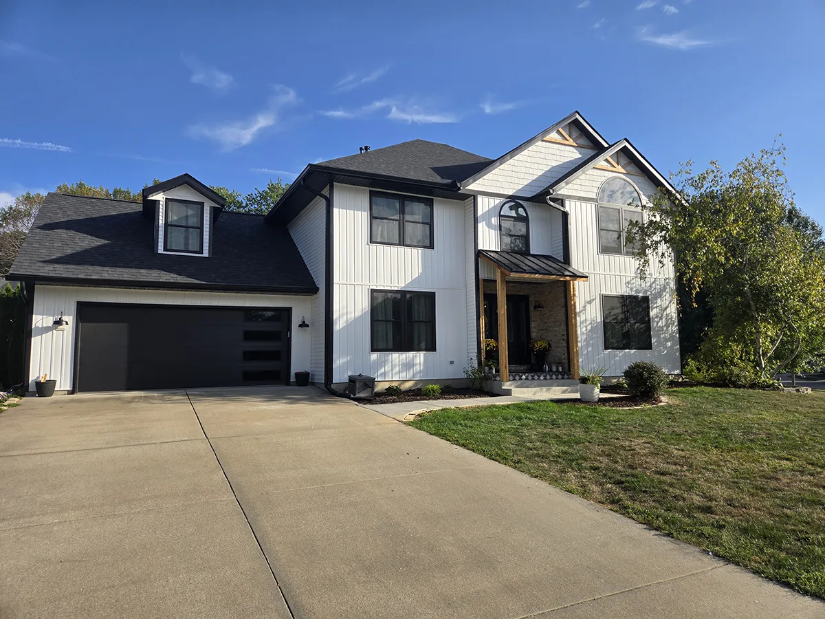 after a siding project on a residential home