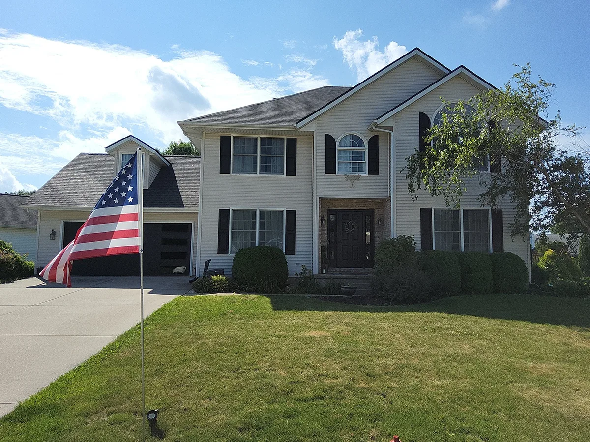 before a siding project on a residential home